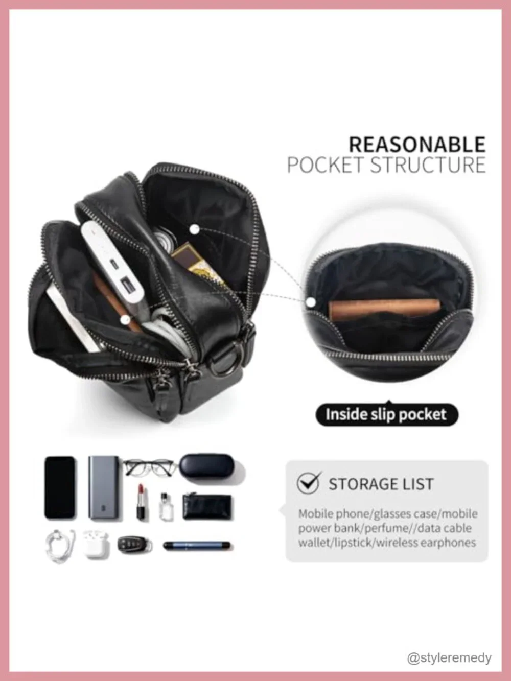 Genuine Leather Messenger Crossbody Bag Adjustable Strap Men Work Business